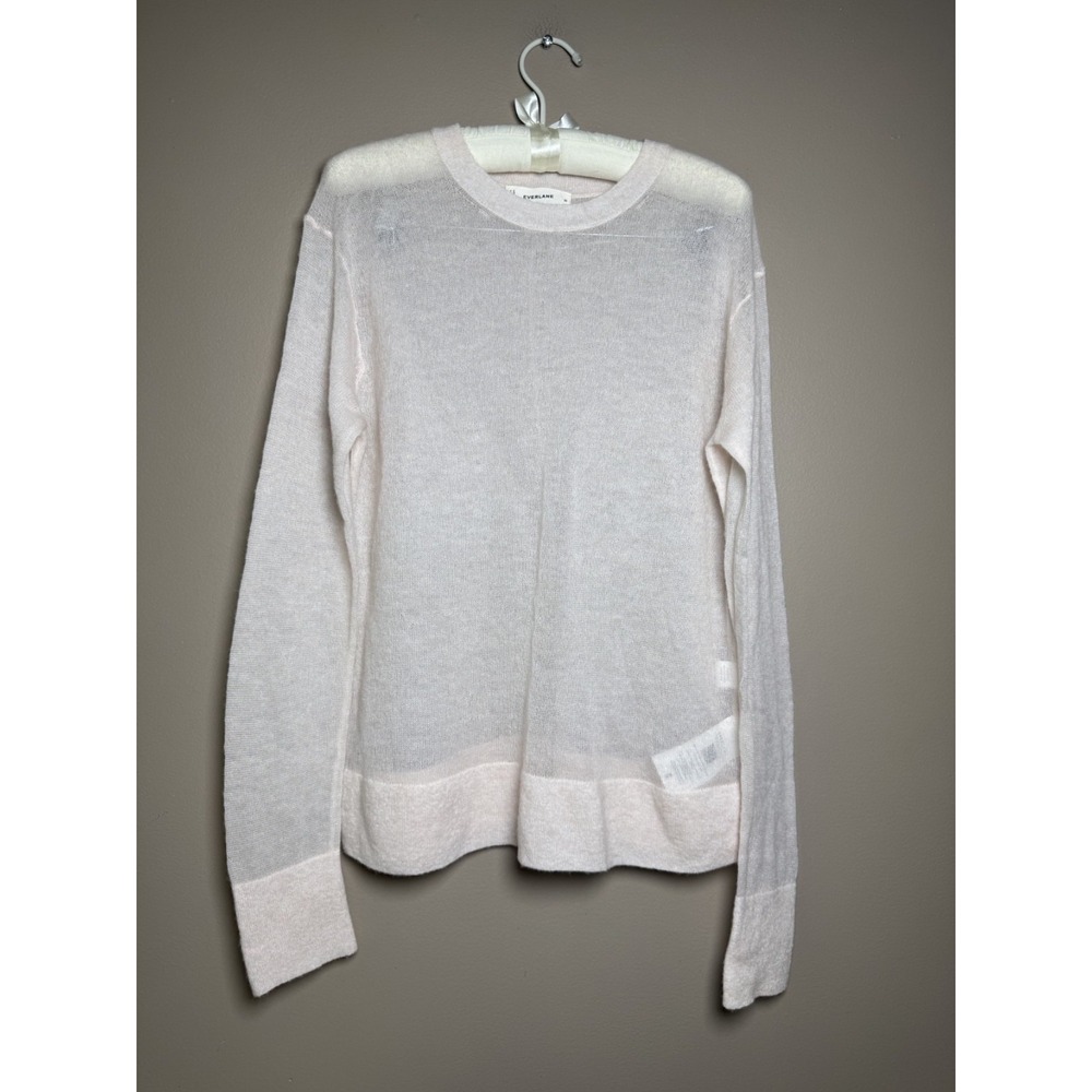 EUC Everlane THE AIR ALPACA™ RELAXED CREW TOP Pink Size M